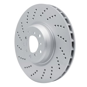 BMW M6 Brake Rotor (1) - Left Front - R1 Concepts - GeoSPEC Coated - Drilled - `06-`10